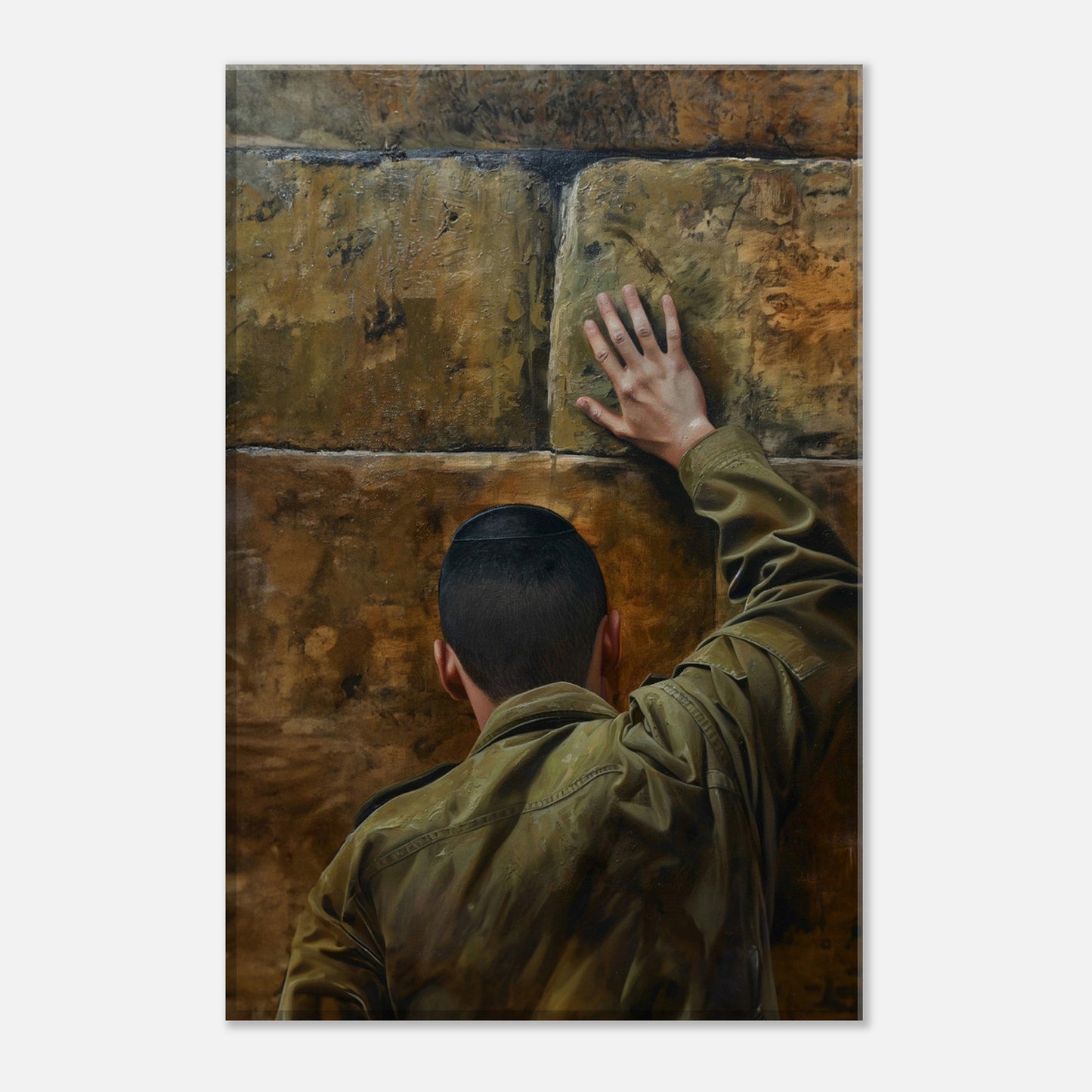 Soldier's Prayer at the Western Wall Canvas Print