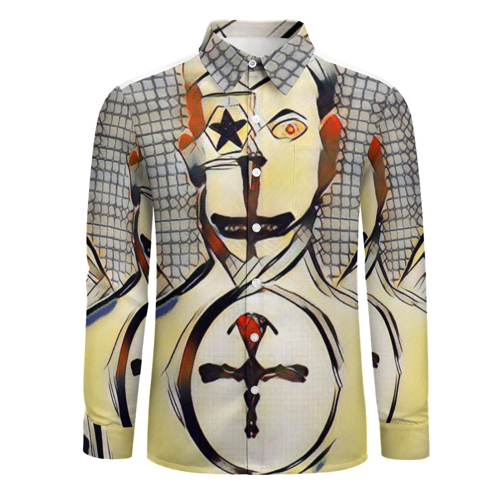 Casual One Pocket Long Sleeve Shirt - "Balance" - Premium shirt from Concordia Style Boutique - Just $31.64! Shop now at Concordia Style Boutique