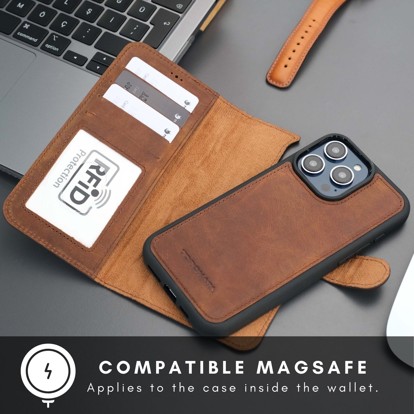 Casper iPhone 16 Pro Max Wallet Case Leather MagSafe - Concordia Style Boutique