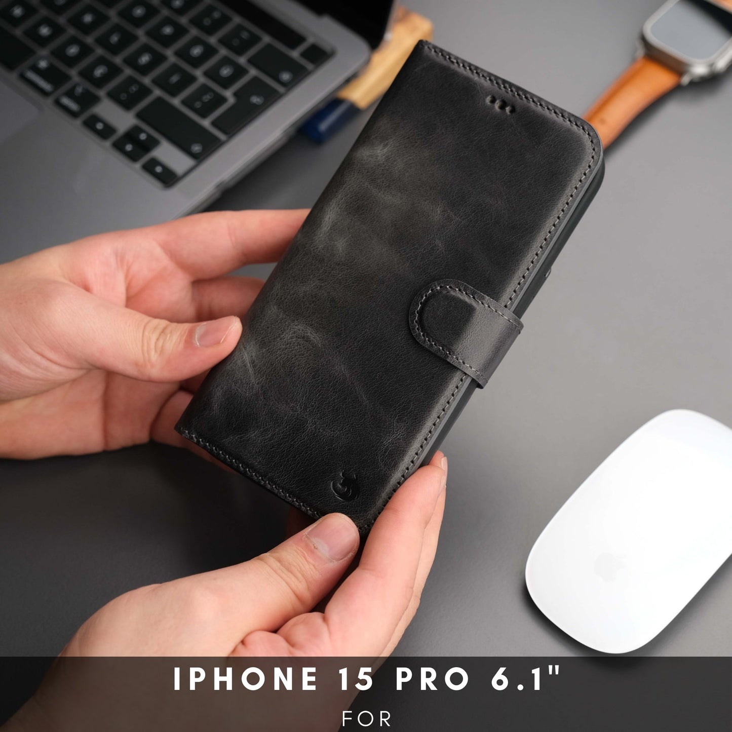 Casper Leather iPhone 15 Pro Wallet Case | Detachable MagSafe Compatible RFID Protection - Concordia Style Boutique