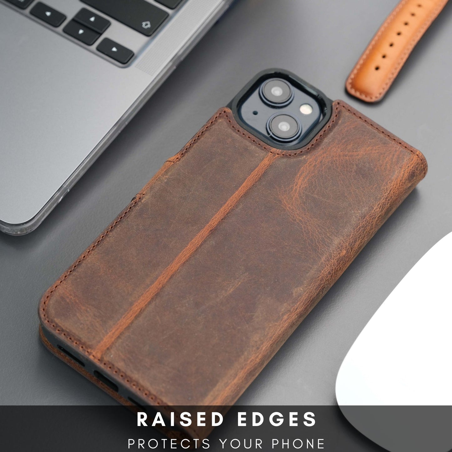 Casper Leather iPhone 15 Wallet Case | Detachable MagSafe Compatible RFID Protection - Concordia Style Boutique
