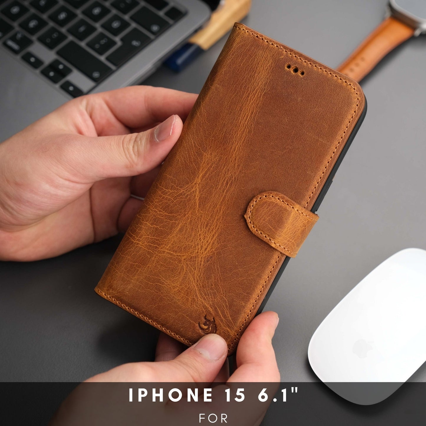 Casper Leather iPhone 15 Wallet Case | Detachable MagSafe Compatible RFID Protection - Concordia Style Boutique