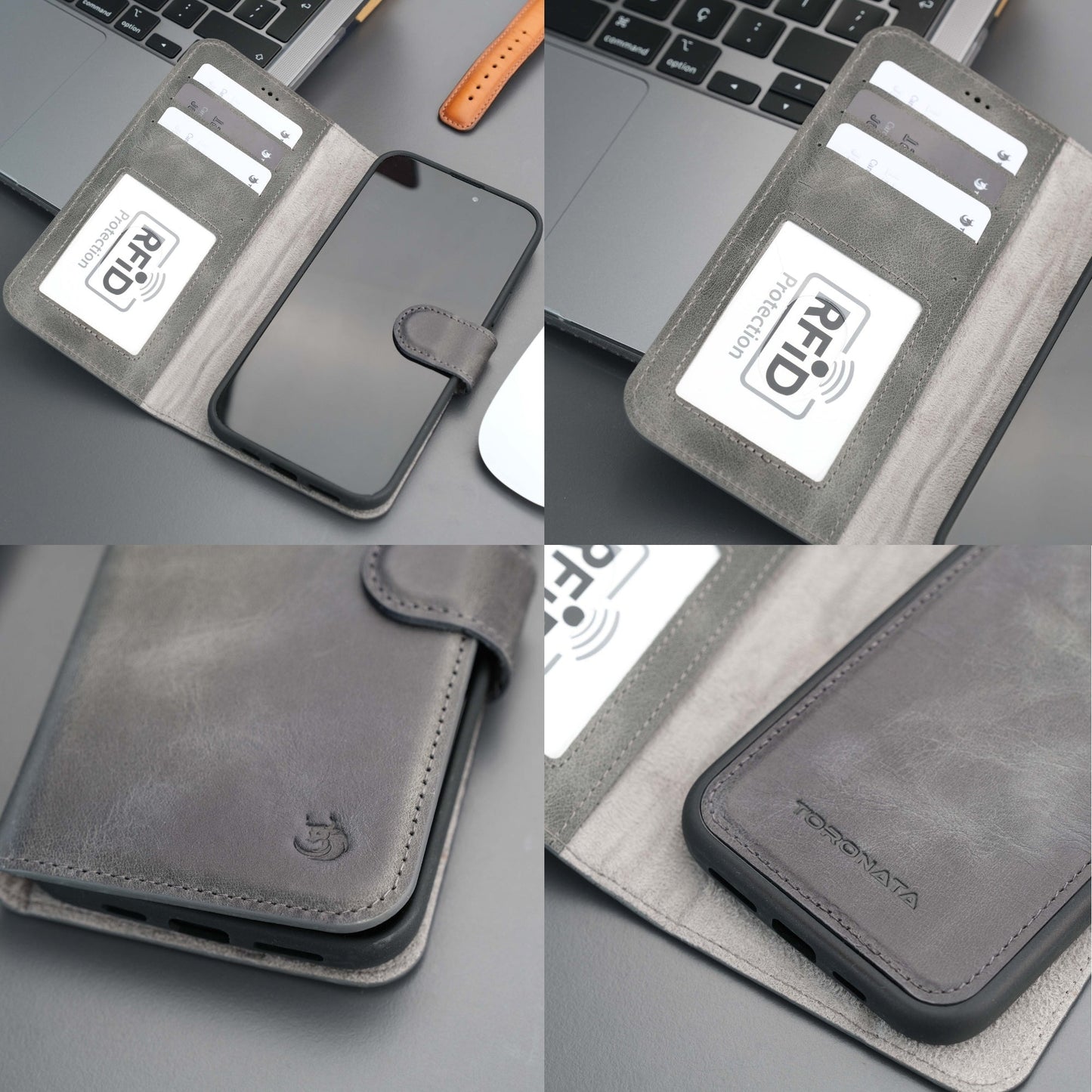 Casper Leather iPhone 15 Wallet Case | Detachable MagSafe Compatible RFID Protection - Concordia Style Boutique
