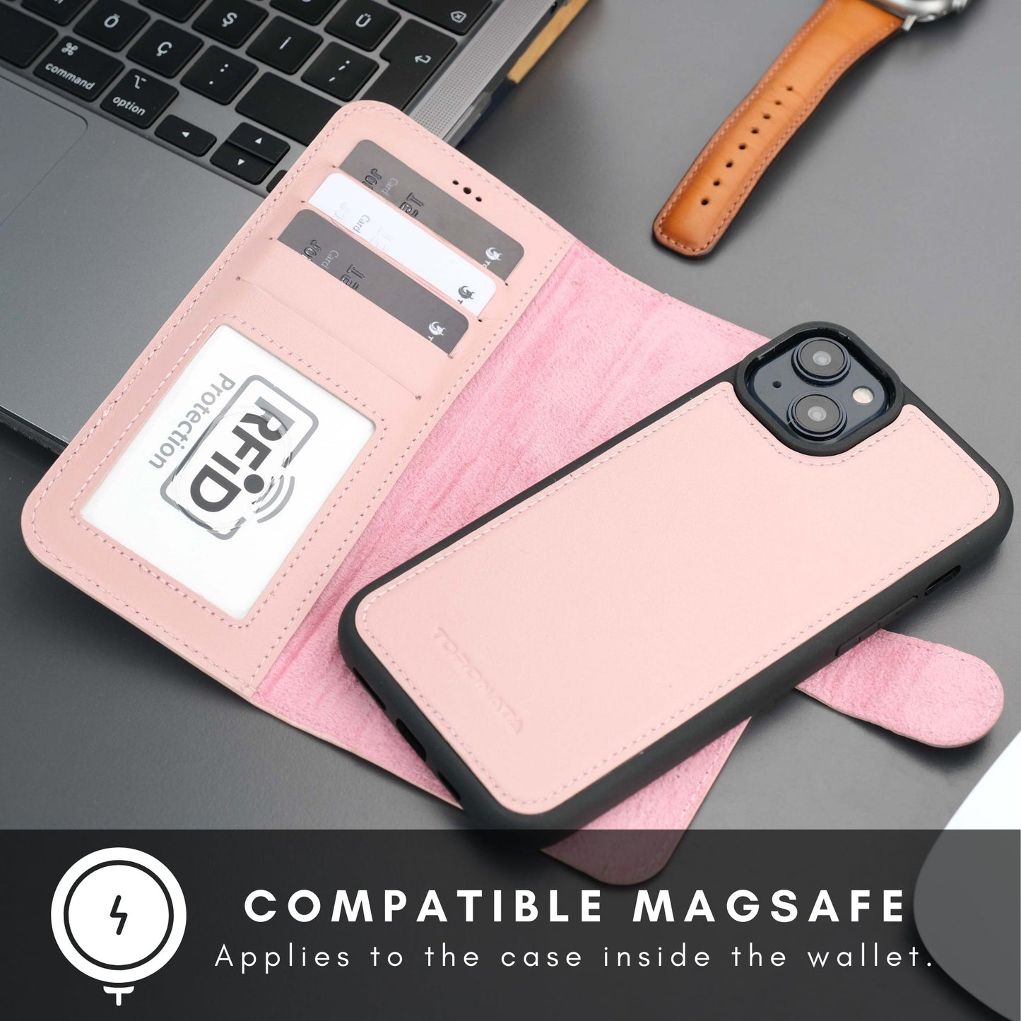 Casper Leather iPhone 15 Wallet Case | Detachable MagSafe Compatible RFID Protection - Concordia Style Boutique