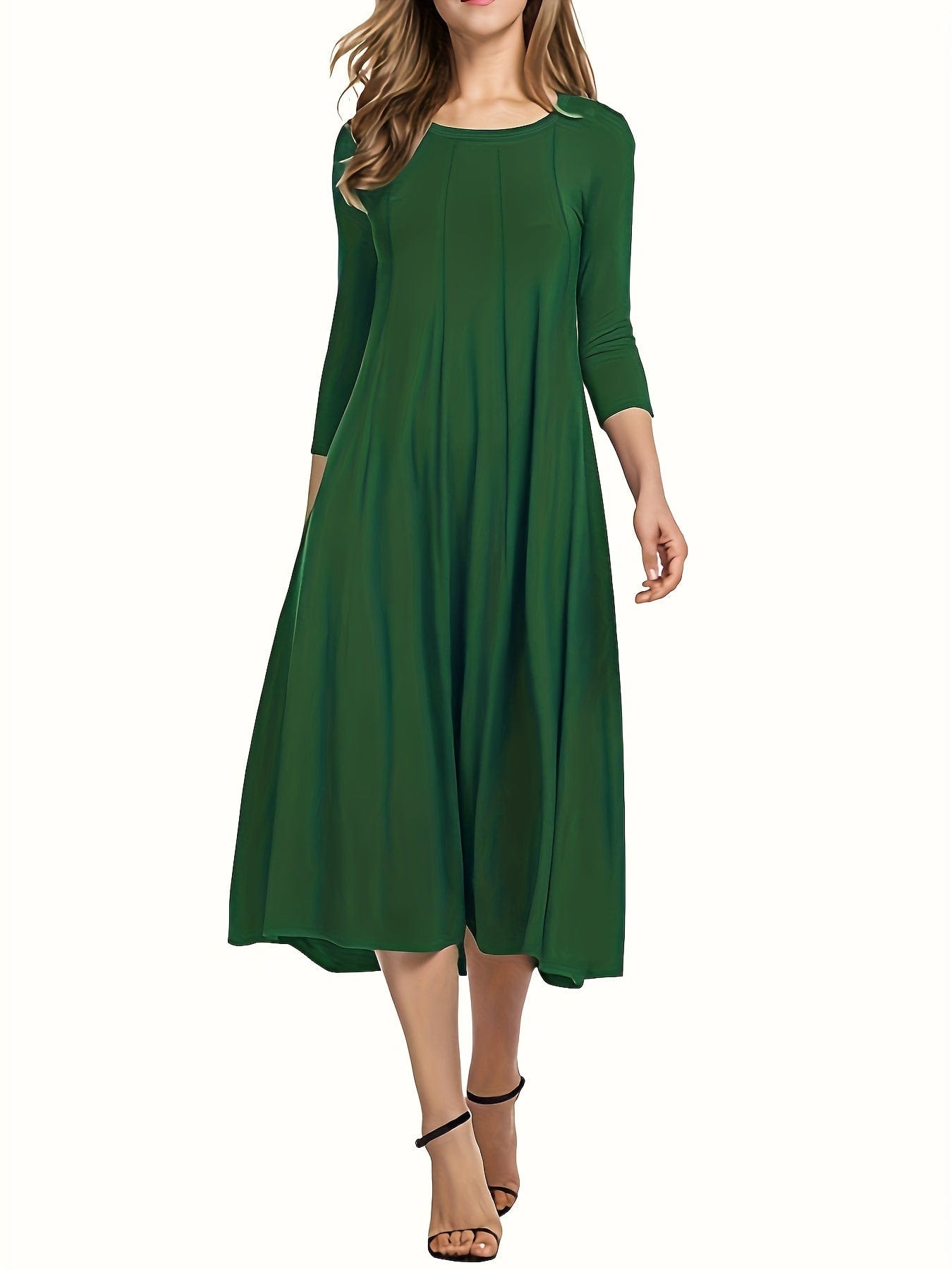 3/4 Sleeve A-line Dress - Concordia Style Boutique