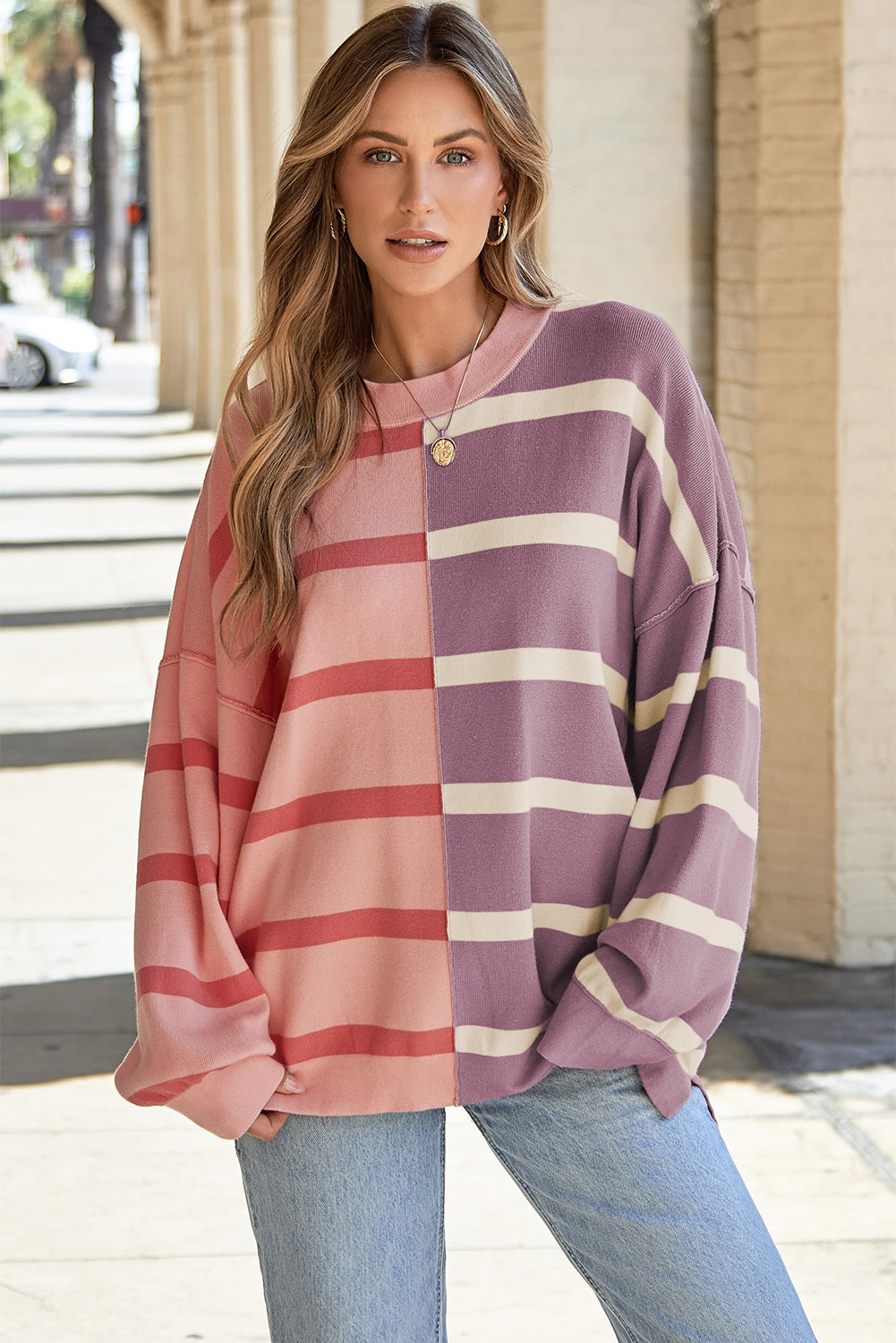 Araya Stripe Oversized Sweater - Concordia Style Boutique