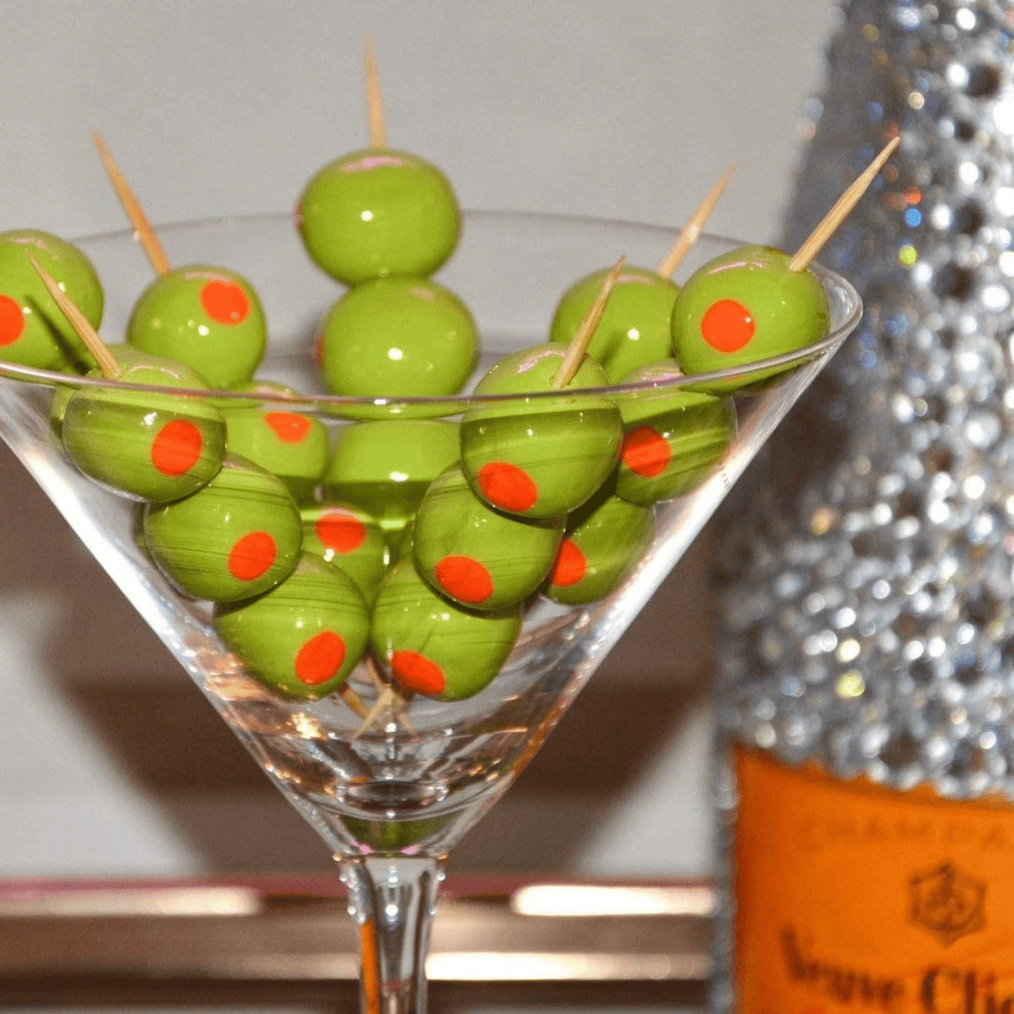 CERAMIC PIMENTO OLIVES - SET OF THREE