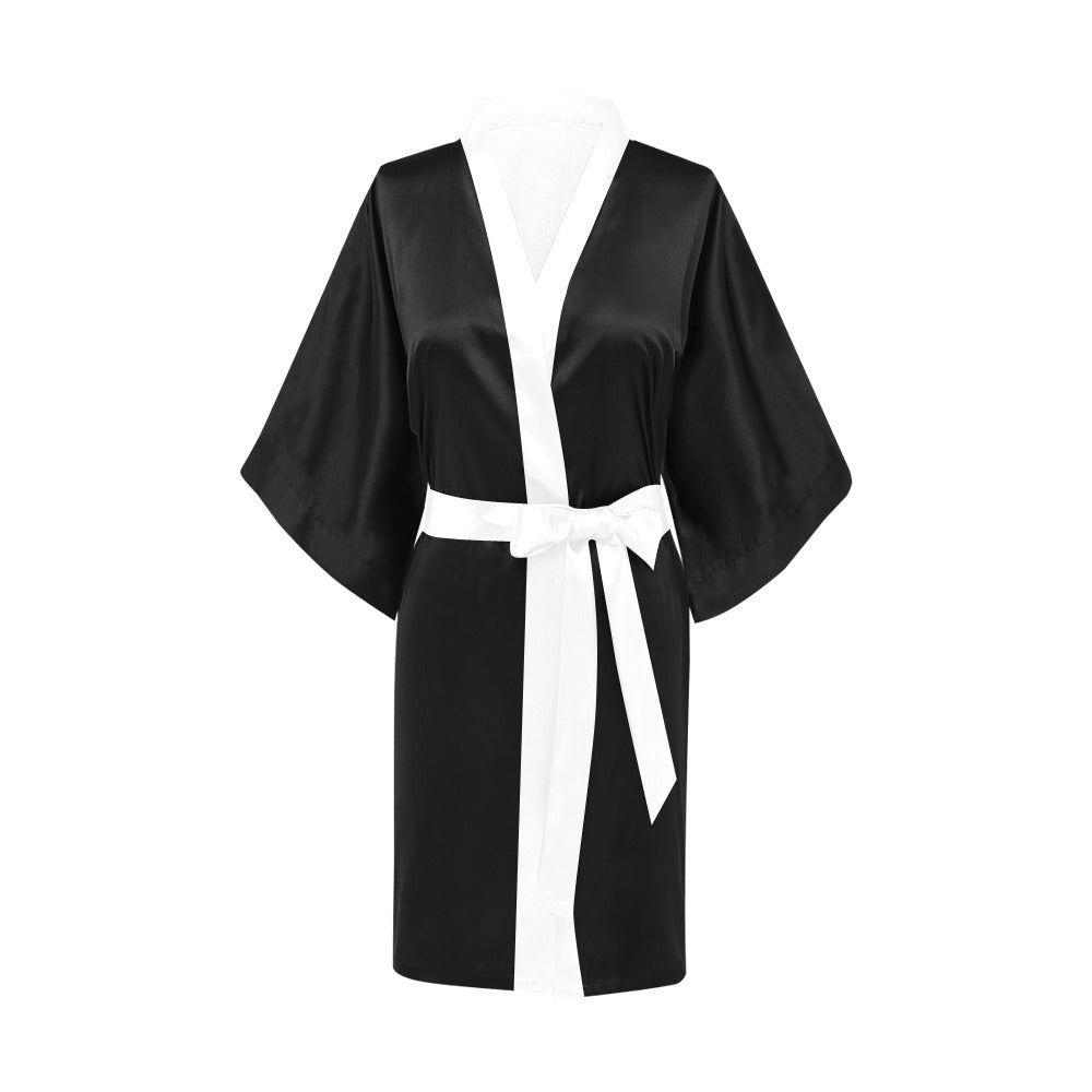 Women's Short Kimono Robe - "Black" - Premium Kimono Robe from Concordia Style Boutique - Just $43.54! Shop now at Concordia Style Boutique
