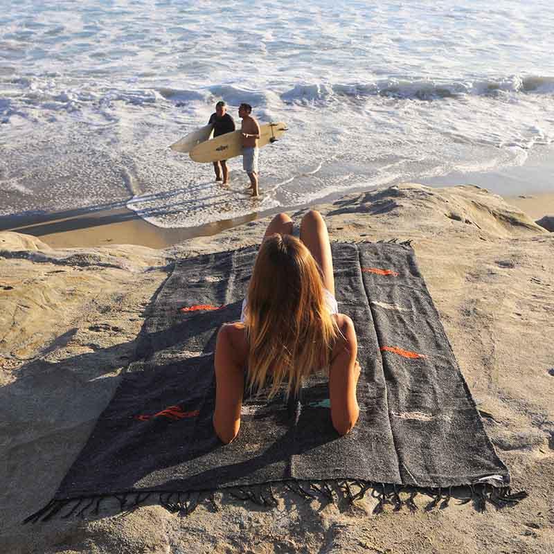 Charcoal Thunderbird Baja Blanket - Concordia Style Boutique