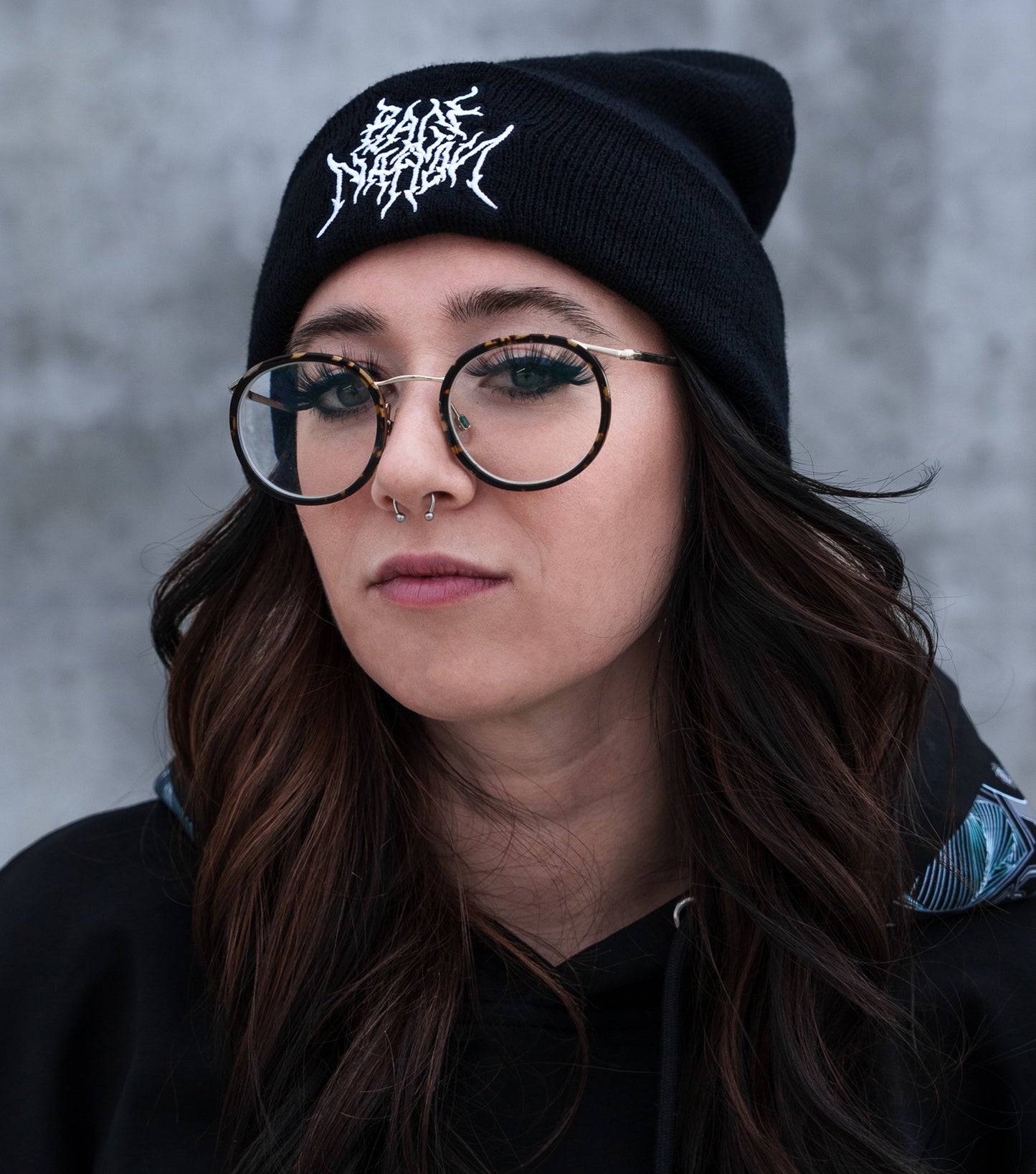 END THE HATE V1 • Metal Logo Knit Beanie - Concordia Style Boutique