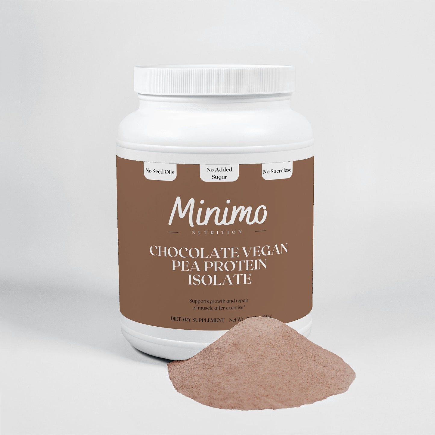 Chocolate Vegan Pea Protein Isolate Powder, 2.09 lbs - Concordia Style Boutique