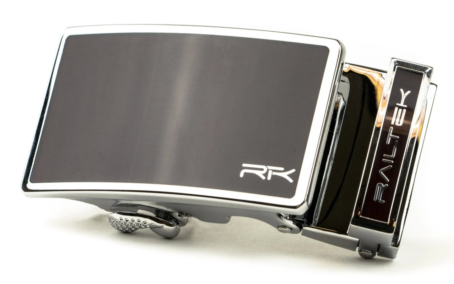 Chrome Dark Brown Railtek™ Belt Buckle - Concordia Style Boutique