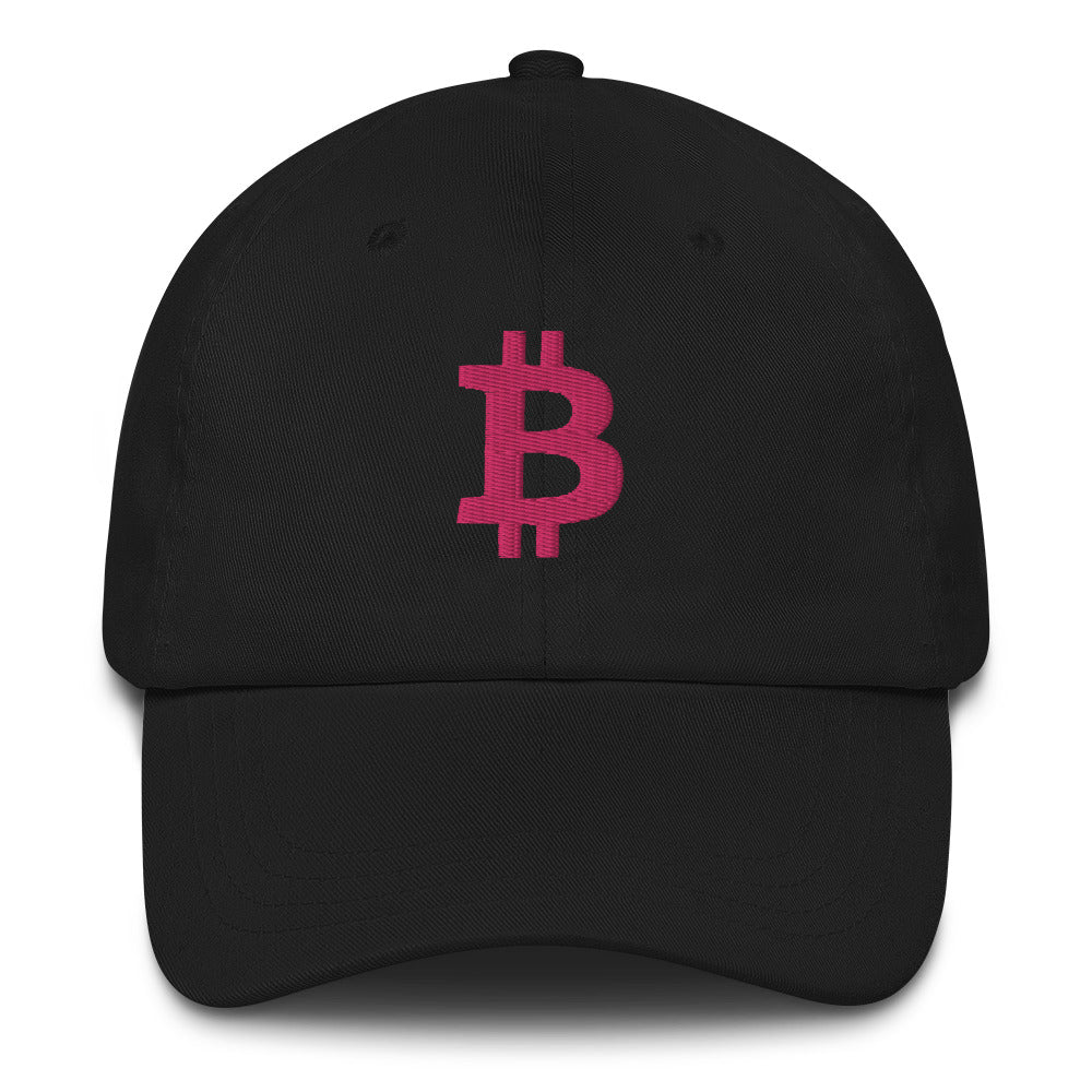 Bitcoin B (Magenta Embroidery) Dad Hat - Concordia Style Boutique