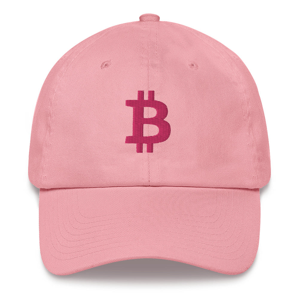 Bitcoin B (Magenta Embroidery) Dad Hat - Concordia Style Boutique