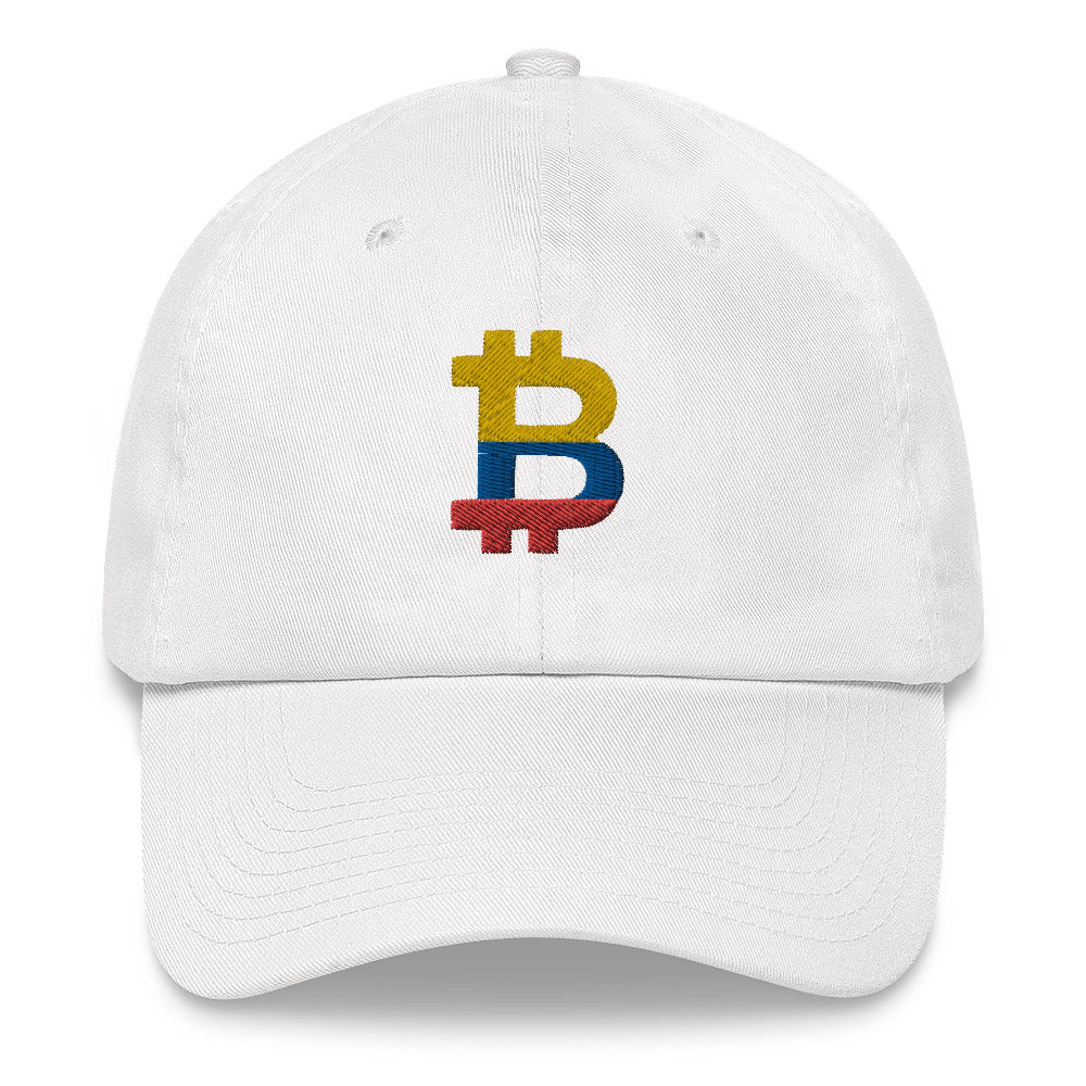 Colombian Flag Bitcoin B Dad Hat - Concordia Style Boutique