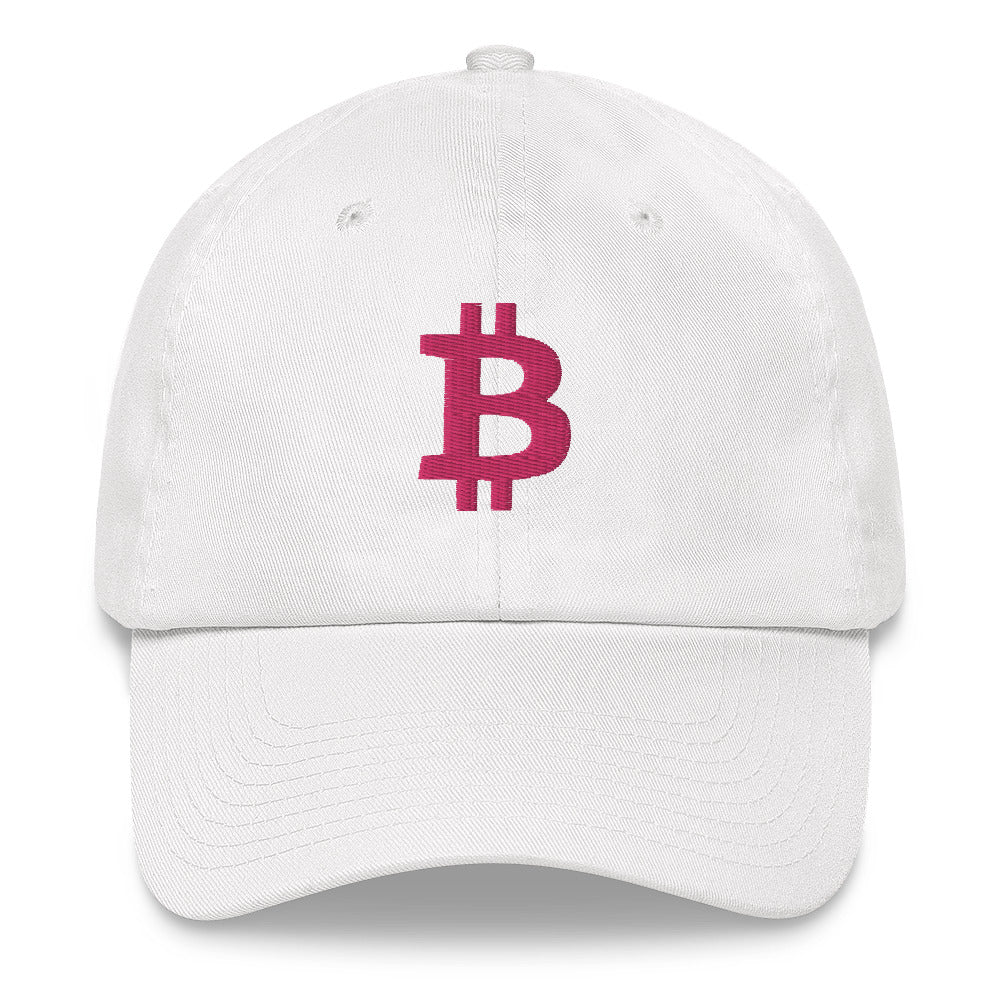 Bitcoin B (Magenta Embroidery) Dad Hat - Concordia Style Boutique