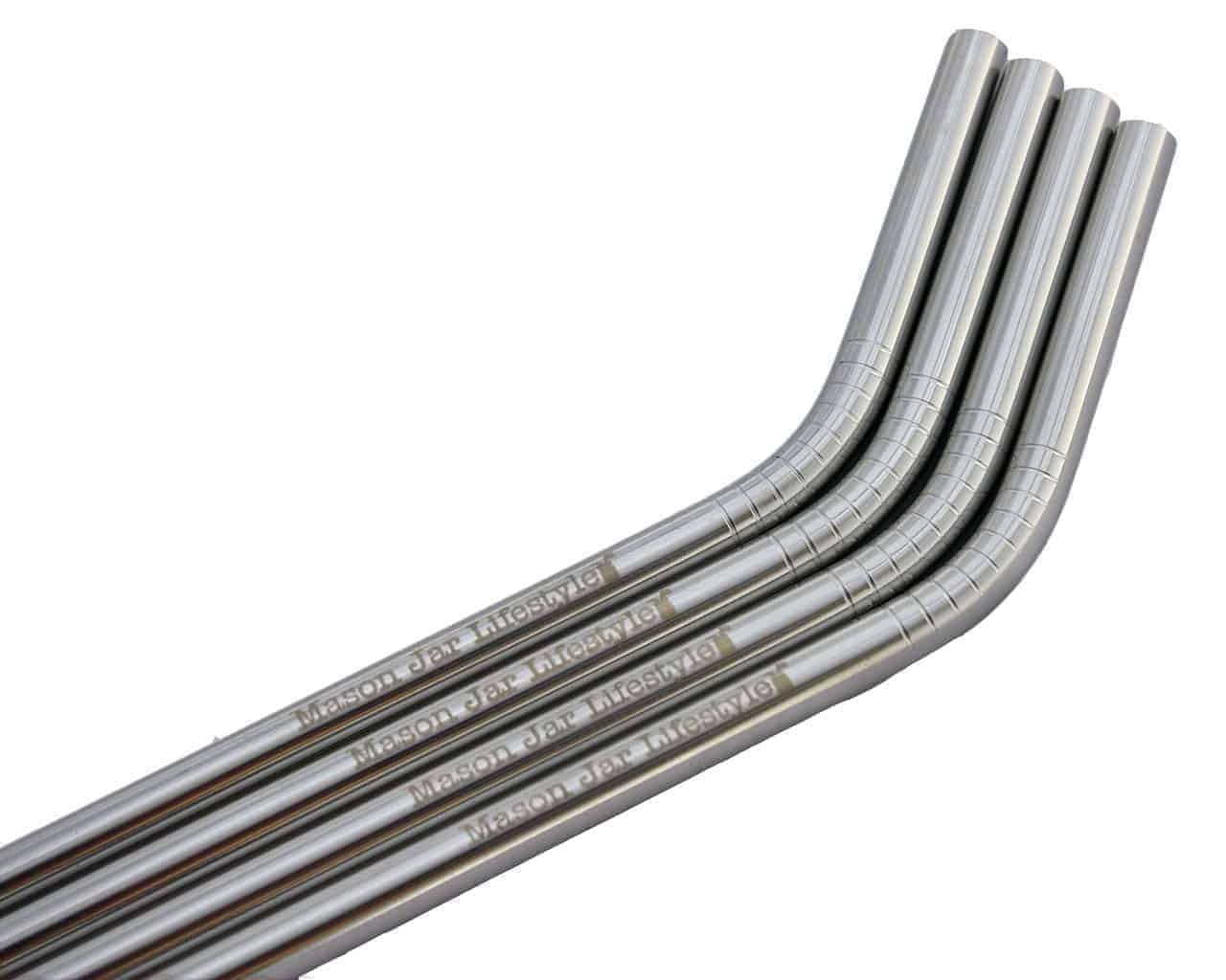 Short Thin Bent Stainless Steel Straw for Half Pint Mason Jars - Concordia Style Boutique
