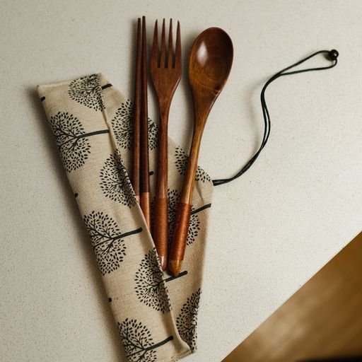 Coconut Utensil Travel Cutlery | White - Concordia Style Boutique