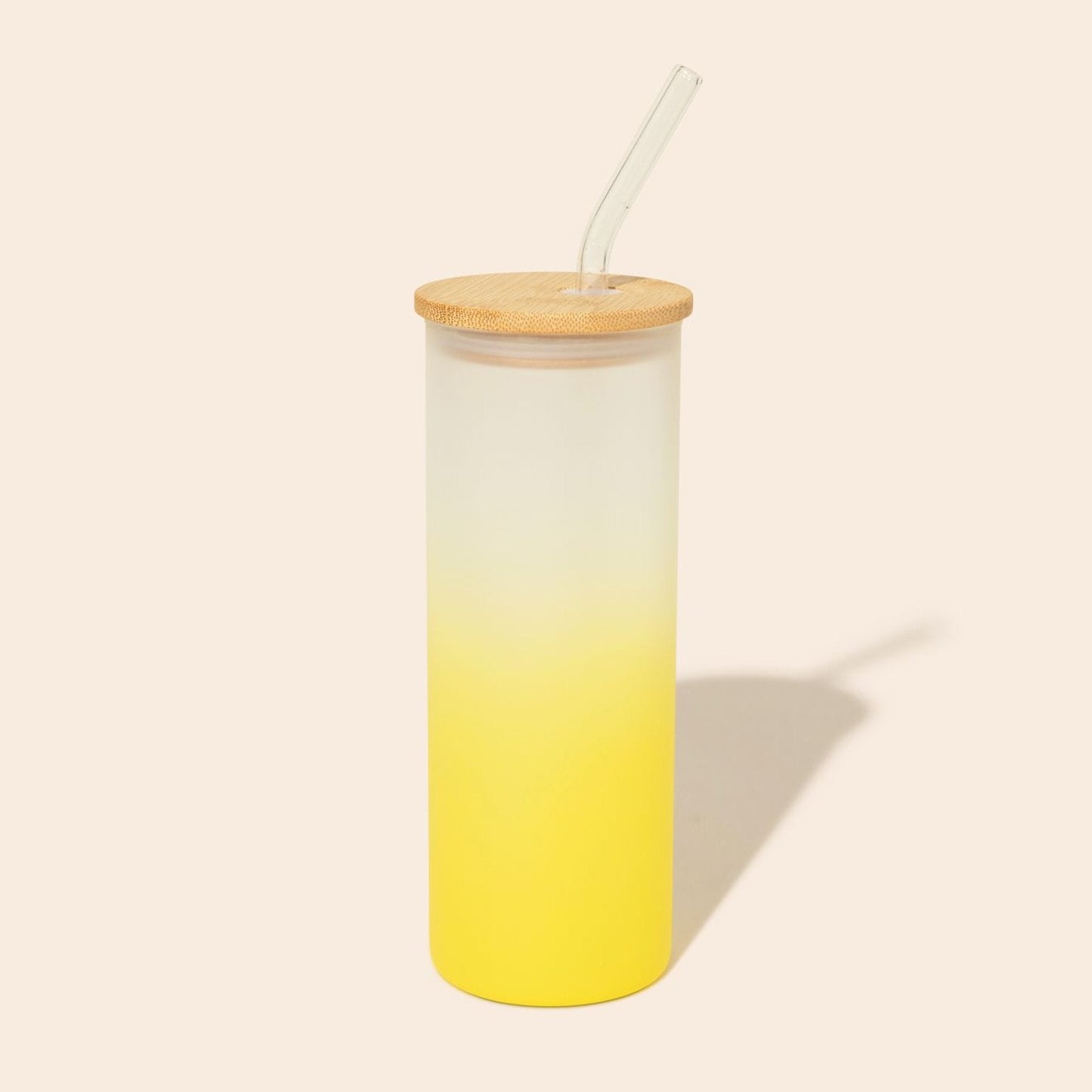 Colored Tall Glass Cup with Glass Straw - Concordia Style Boutique