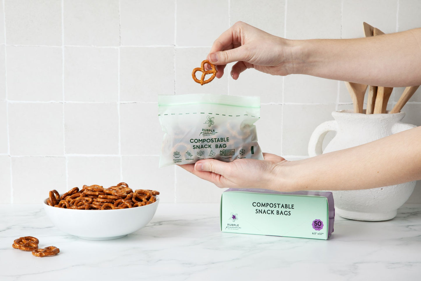 The Complete Eco Friendly Kitchen Bundle – Compostable Zip Bags, Cling wrap, Sponges & Trash Bags