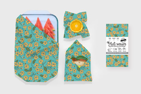 Beeswax Food Wrap - Puakenikeni Print - Concordia Style Boutique