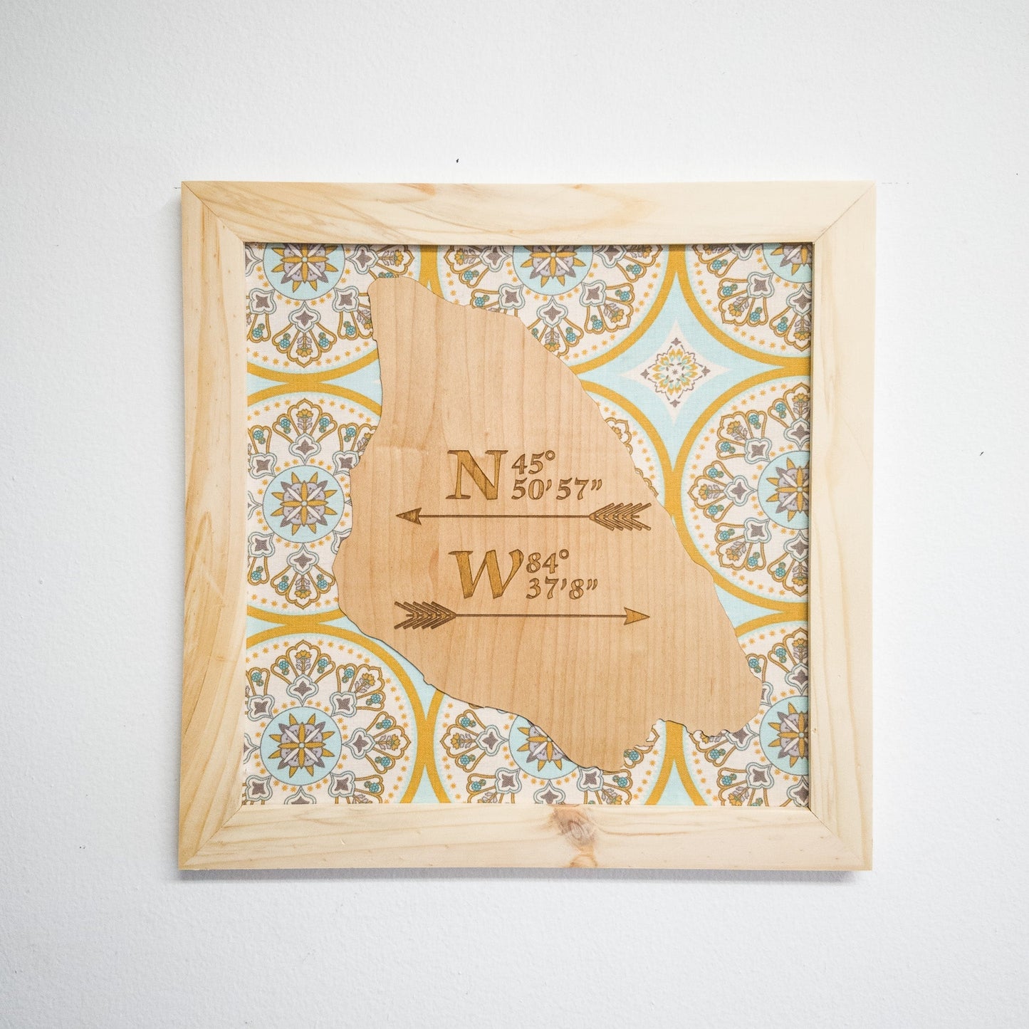 Custom Coordinates Wall Art – Personalized State Map - Concordia Style Boutique