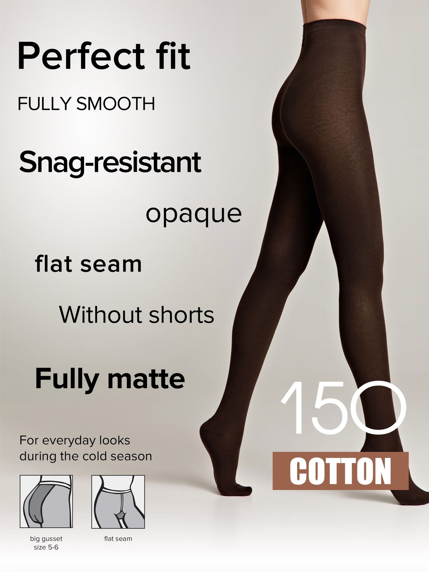 Tights Conte Cotton 150 Den - Warm Opaque - Concordia Style Boutique