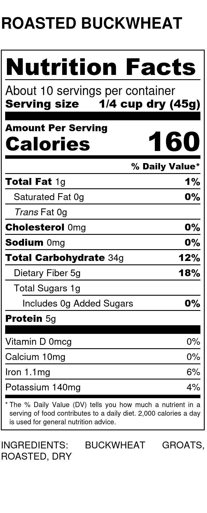 Buckwheat, Kasha, Brown Roasted, Organic - Concordia Style Boutique