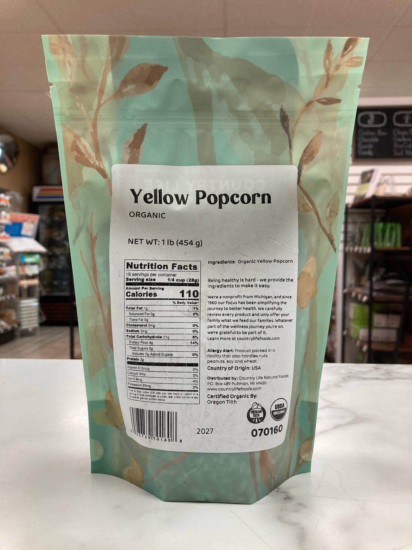 Popcorn, Yellow, Organic - Concordia Style Boutique
