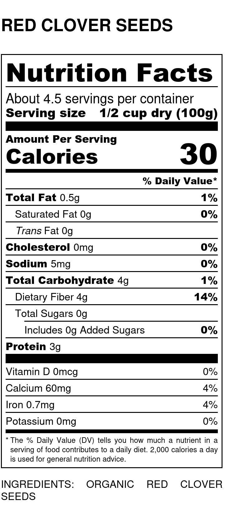 Clover Seeds, Red, Organic - Concordia Style Boutique