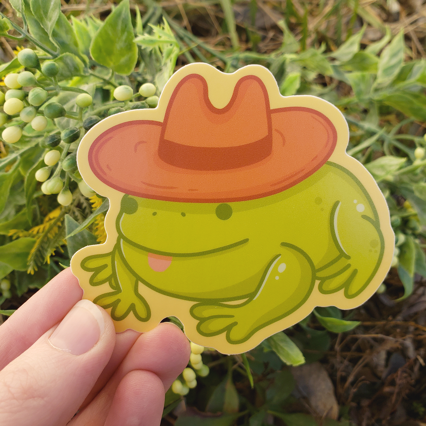 Cowboy Frog Sticker - Concordia Style Boutique