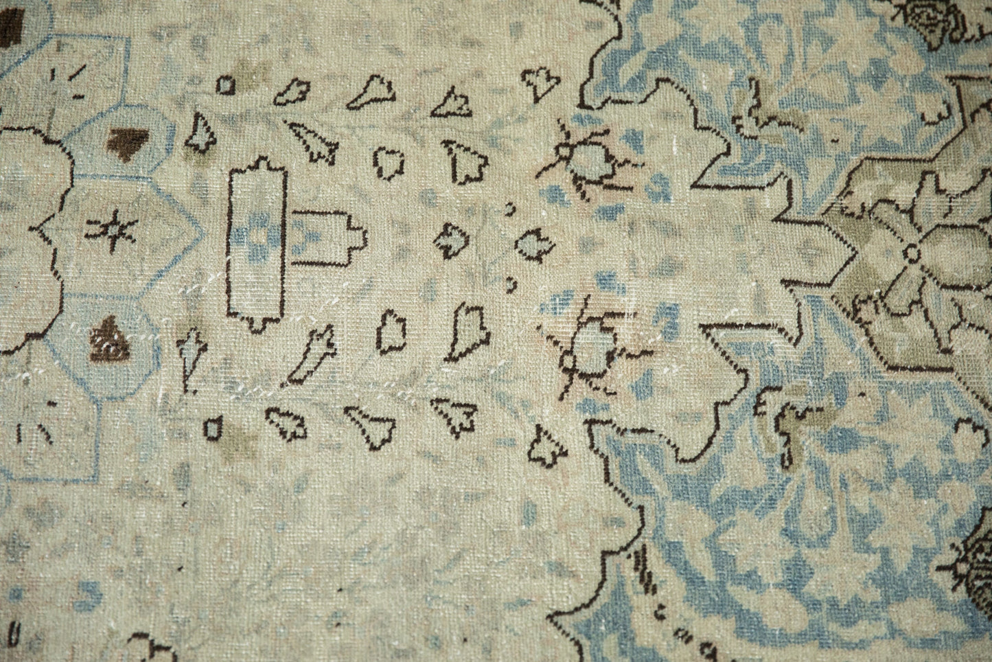 9x12.5 Vintage Distressed Tabriz Carpet