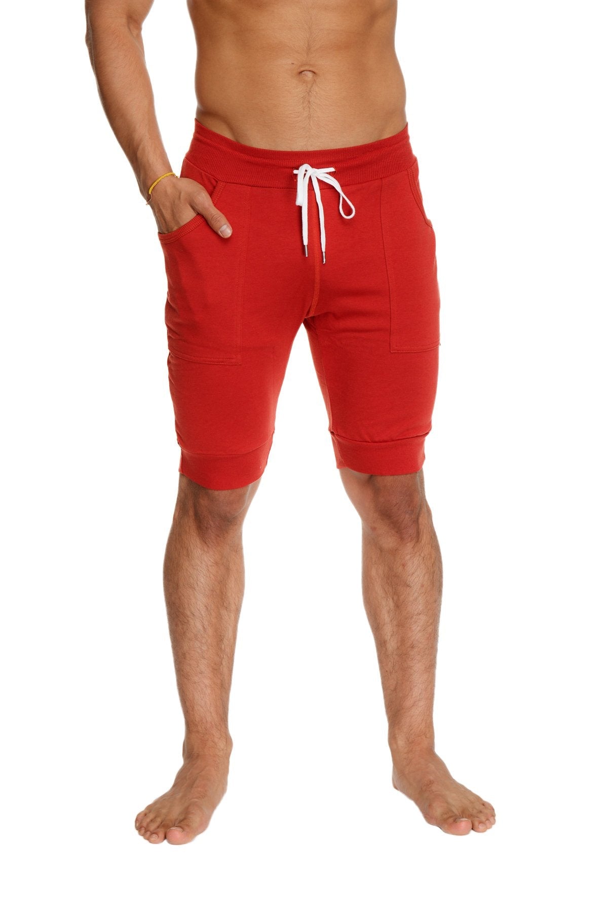 Cuffed Yoga Short (Cinnabar Red) - Concordia Style Boutique