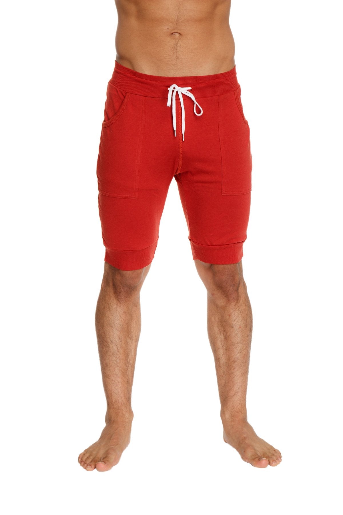 Cuffed Yoga Short (Cinnabar Red) - Concordia Style Boutique