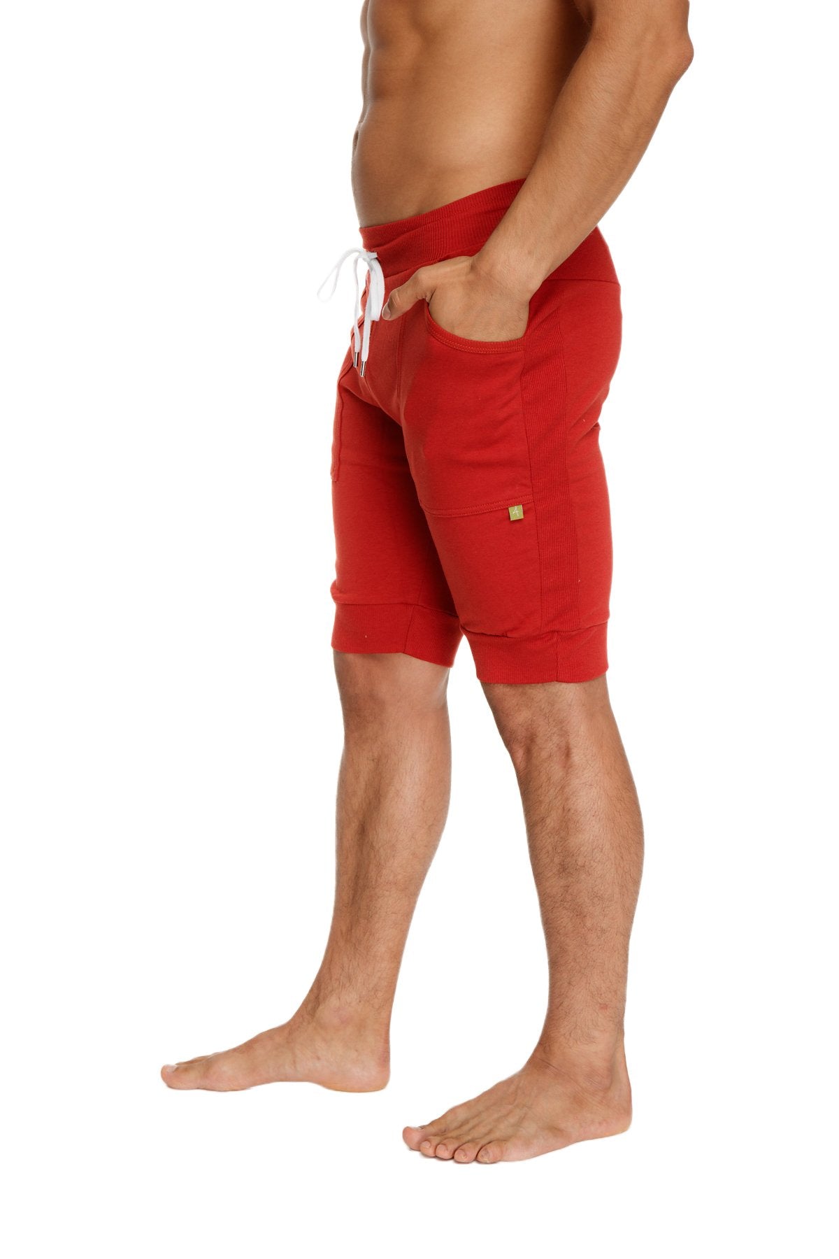 Cuffed Yoga Short (Cinnabar Red) - Concordia Style Boutique