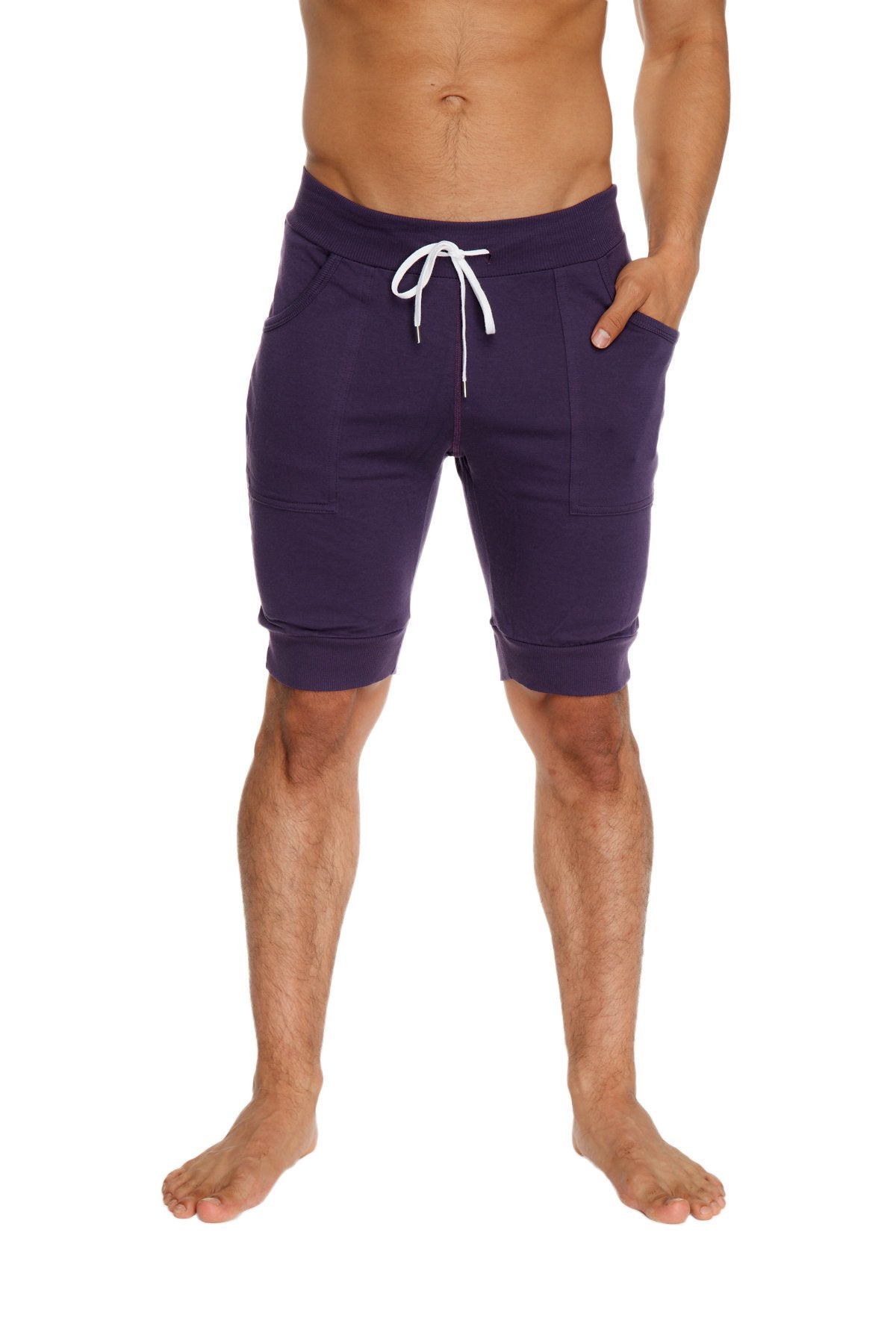 Cuffed Yoga Short (Eggplant) - Concordia Style Boutique