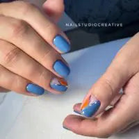 GEL POLISH KOMILFO DELUXE SERIES D130 (DARK, GRAY-BLUE, ENAMEL), 8 ML