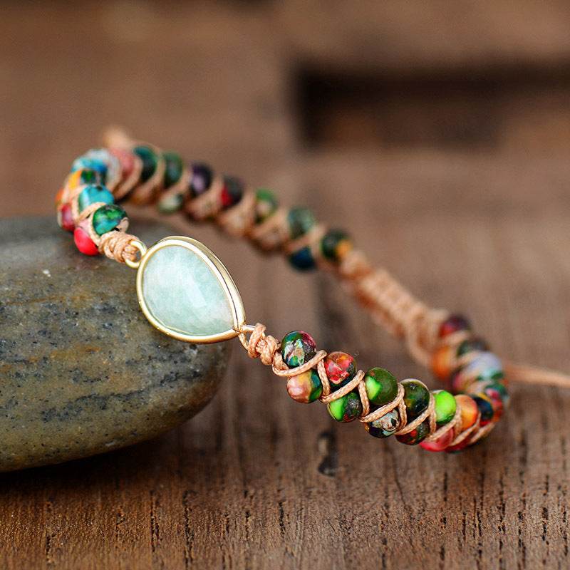 Handmade Teardrop Shape Beaded Bracelet - Concordia Style Boutique