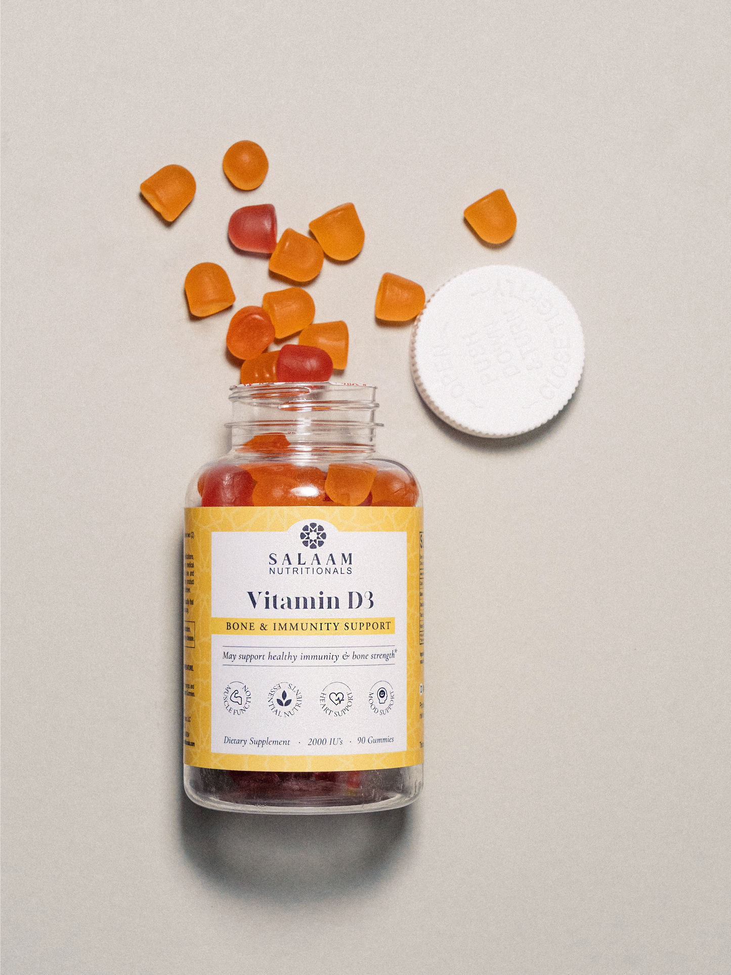 Halal Vitamin D3 2000 IU Gummies - 90 Count | Salaam Nutritionals - Concordia Style Boutique