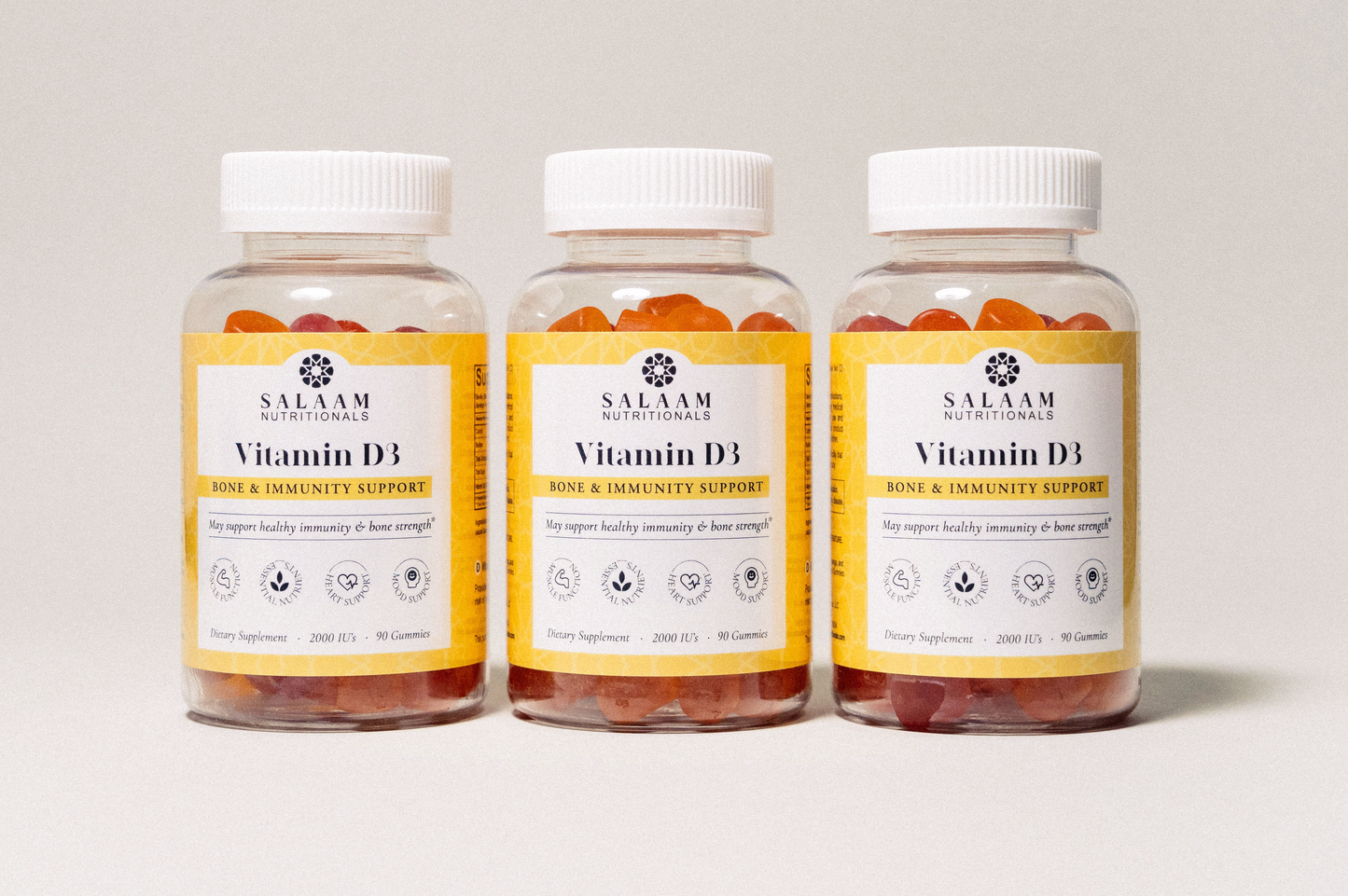 Halal Vitamin D3 2000 IU Gummies - 90 Count | Salaam Nutritionals - Concordia Style Boutique