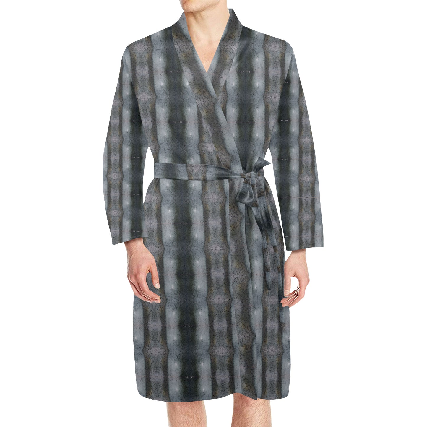 Men's Long Sleeve Belted Night Robe - "The Alien"" - Premium night gown from Concordia Style Boutique - Just $56.34! Shop now at Concordia Style Boutique