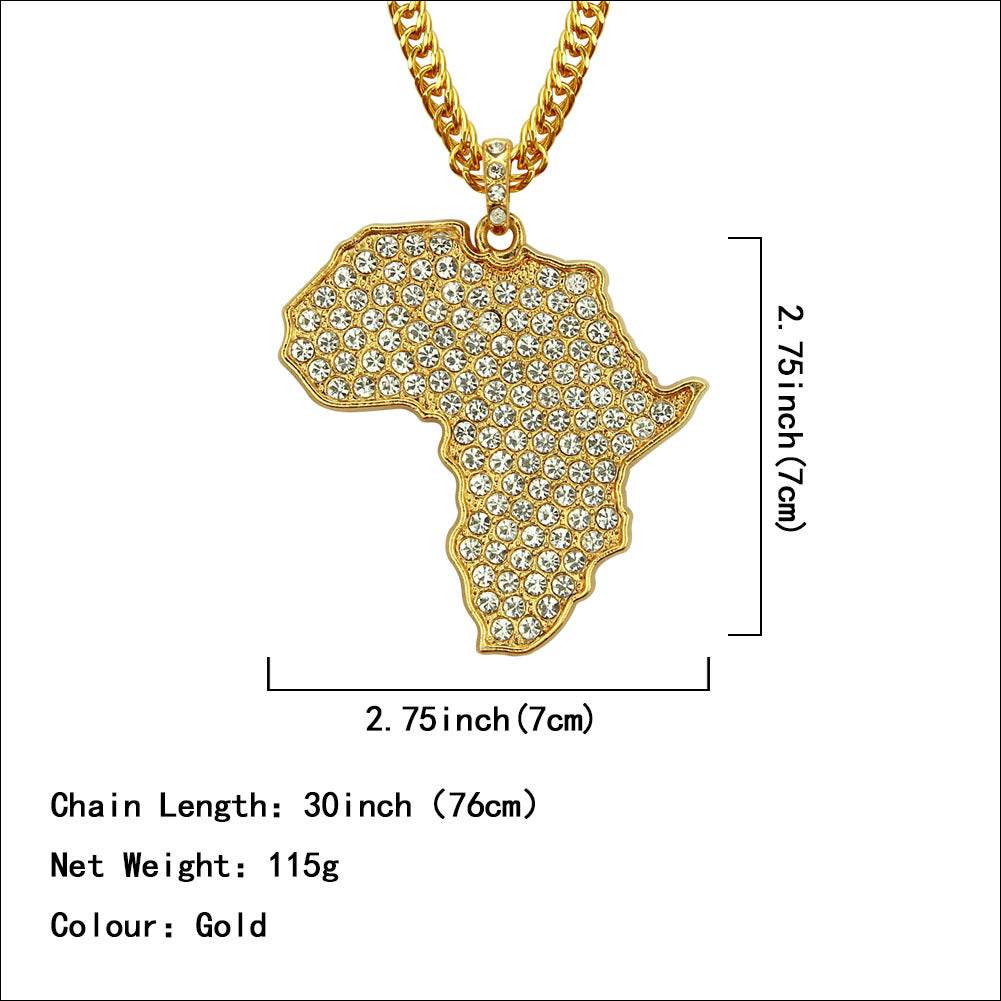 Africa Map Necklace Pendant - Concordia Style Boutique