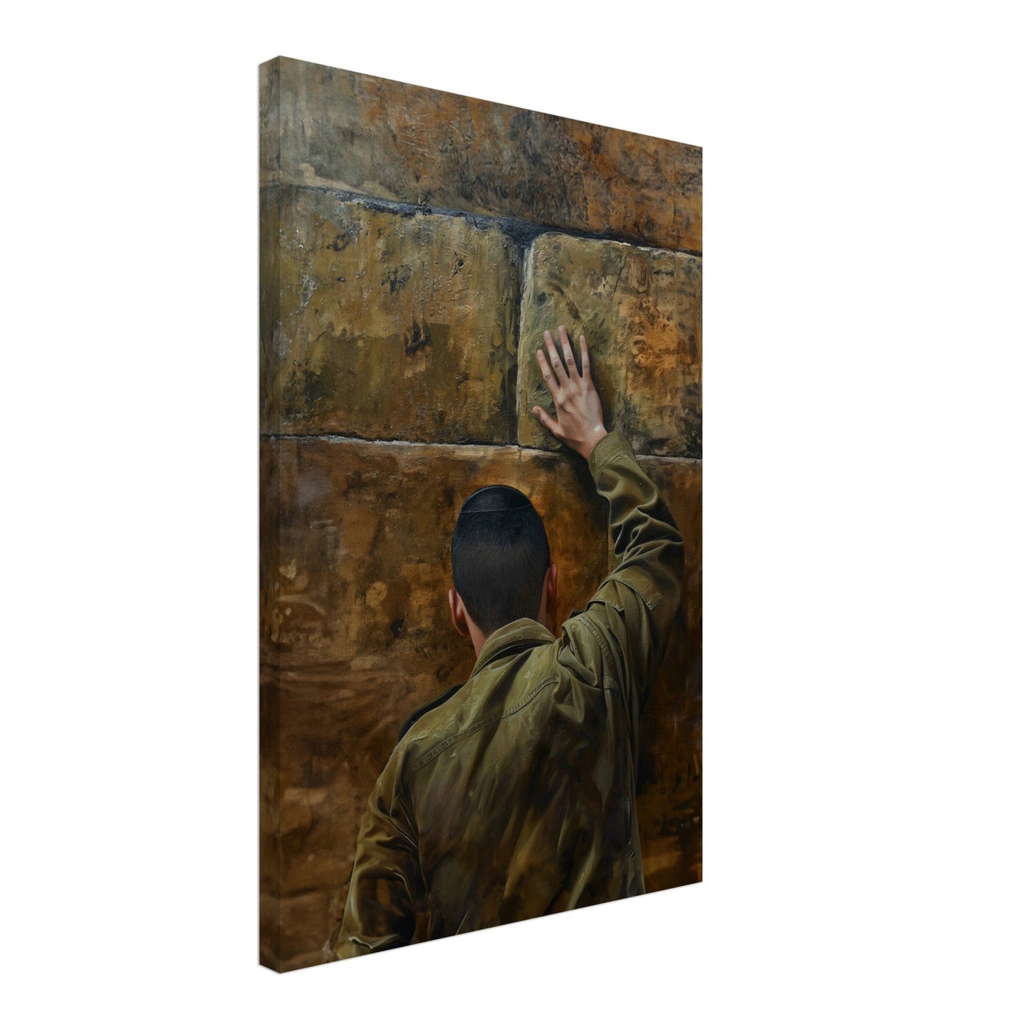 Soldier's Prayer at the Western Wall Canvas Print
