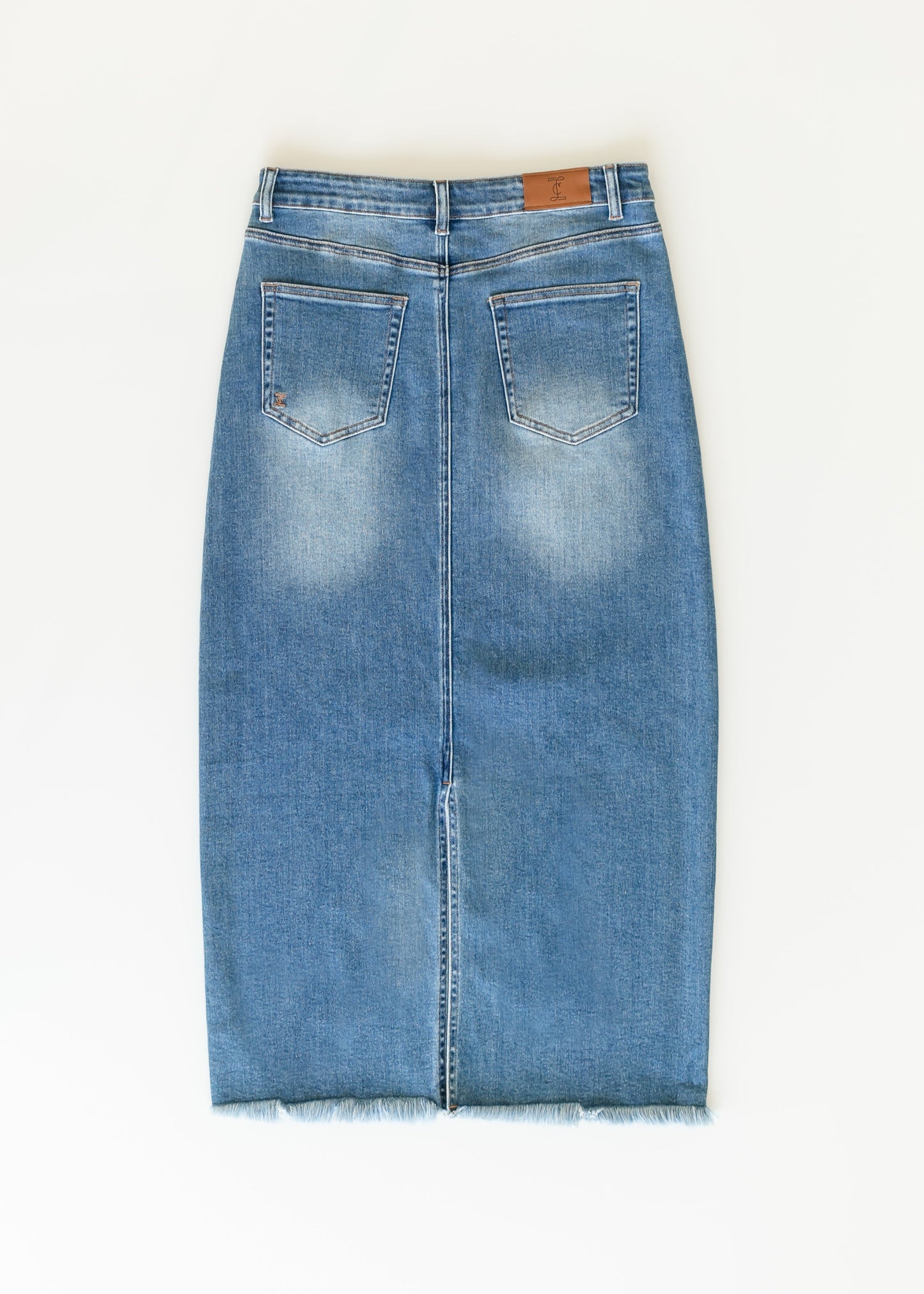 Dakotah Raw Hem Long Denim Skirt - Concordia Style Boutique