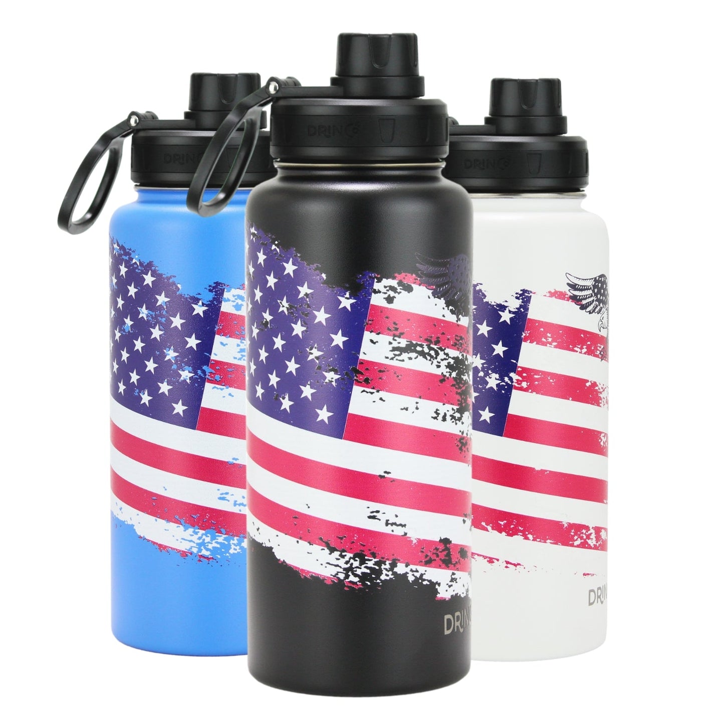 DRINCO® 32oz Stainless Steel Water Bottle-US Flag Color-Royal Blue - Concordia Style Boutique