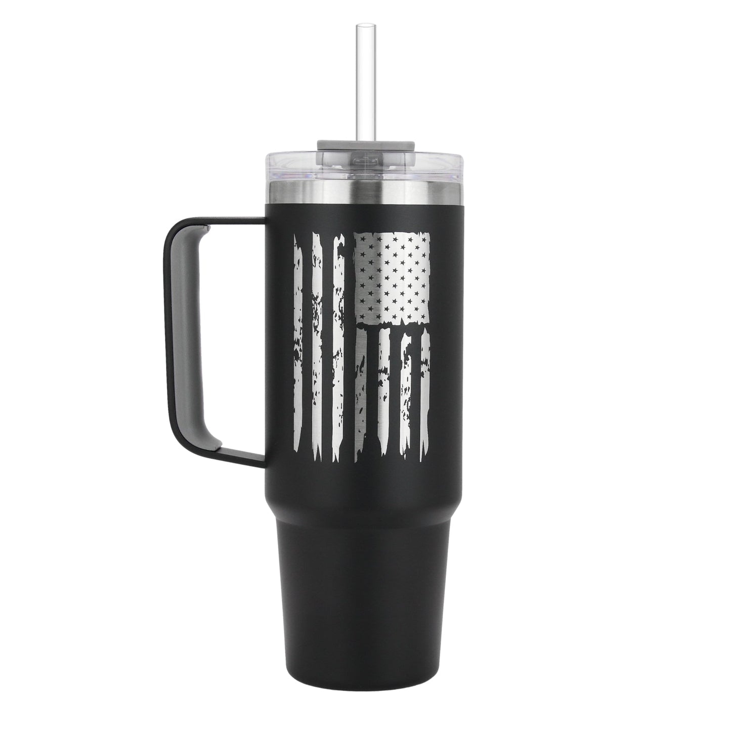 Drinco 30oz BugSur Tumbler with Handle (Black)-USA Flag - Concordia Style Boutique