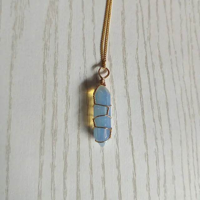 Natural Stone Pendant Necklace - Concordia Style Boutique