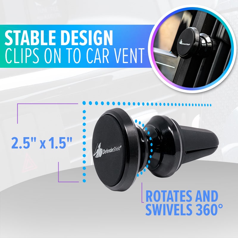 Magnetic Car Phone Holder – Air Vent Mount w/ 360° Rotation - Concordia Style Boutique