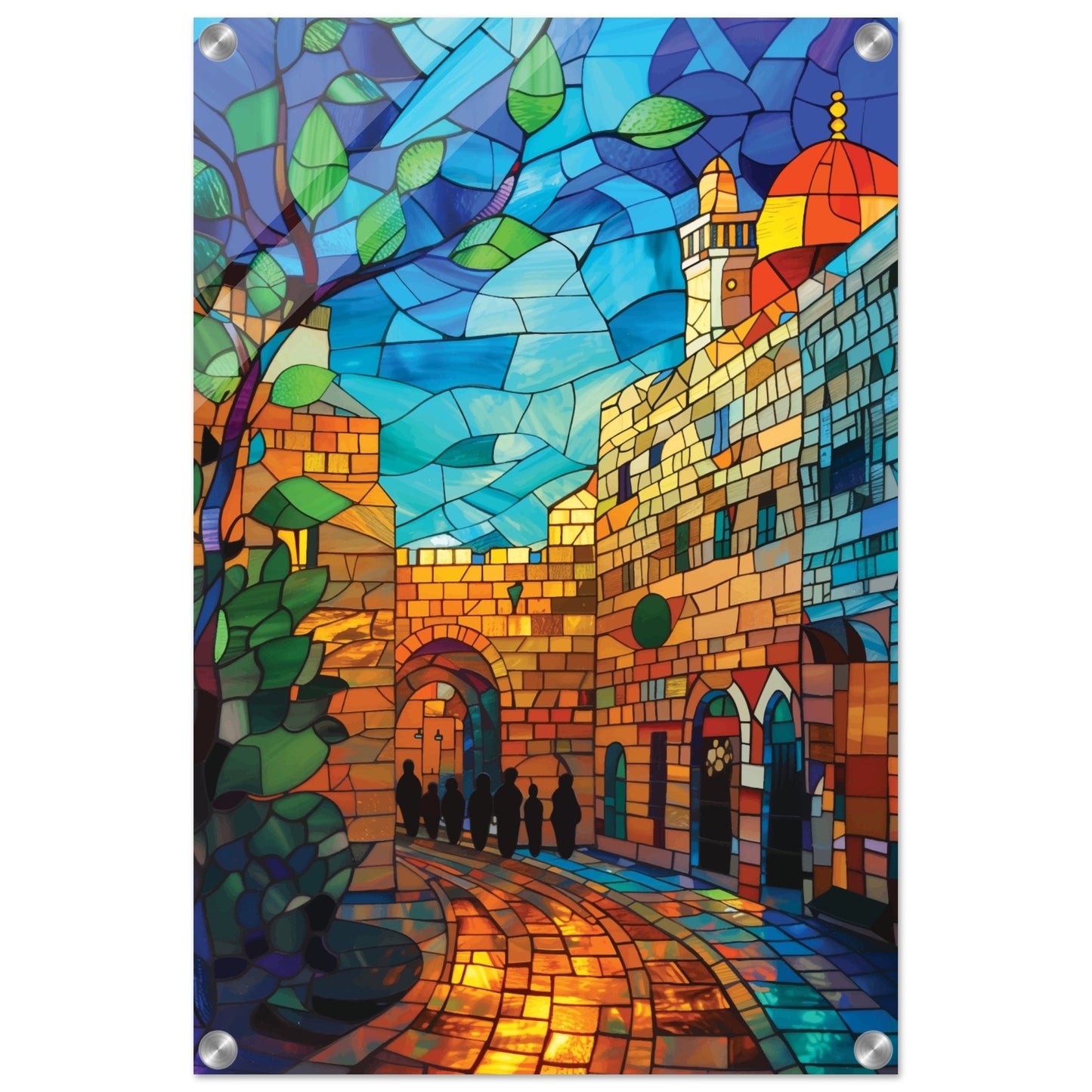 Jewel Tones of Jerusalem Acrylic Art