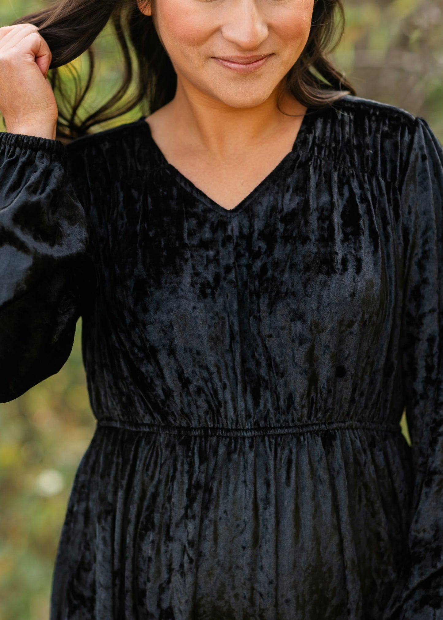 Diana Crushed Velvet Midi Dress - Concordia Style Boutique